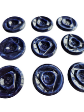 Load image into Gallery viewer, 1940s Navy Blue Marbled Buttons
