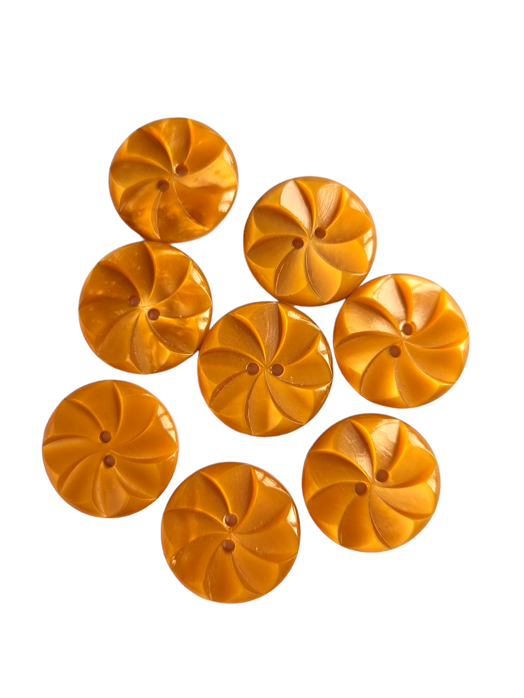 1940s Orange Swirl Buttons
