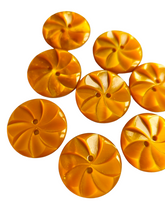 Load image into Gallery viewer, 1940s Orange Swirl Buttons
