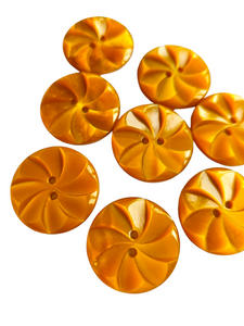 1940s Orange Swirl Buttons