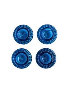 1940s Clear Royal Blue Buttons
