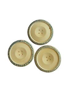 1950s Cream Thin Celluloid Buttons