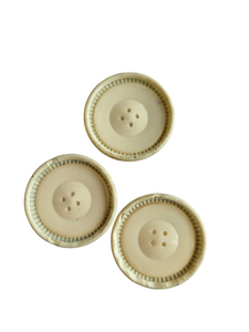 1950s Cream Thin Celluloid Buttons