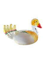 Load image into Gallery viewer, 1940s Carved Painted Lucite Duck Brooch
