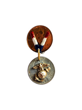 Load image into Gallery viewer, 1940s World War Two Victory USMC Brooch
