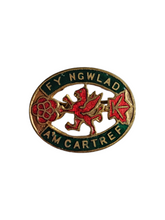 Load image into Gallery viewer, 1940s World War Two Welsh WI Pin Badge
