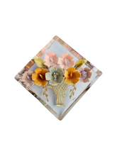 Load image into Gallery viewer, 1940s Reverse Carved Lucite Multicoloured Flower Brooch
