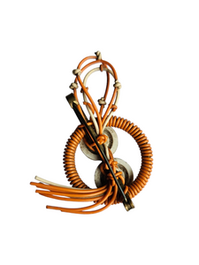 1940 Make Do and Mend Orange Wirework Brooch