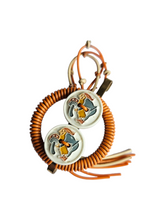 Load image into Gallery viewer, 1940 Make Do and Mend Orange Wirework Brooch
