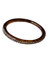 Load image into Gallery viewer, 1920s/1930s Torty Effect Rhinestone Bangle
