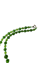 Load image into Gallery viewer, 1920s Textured Green Glass Necklace
