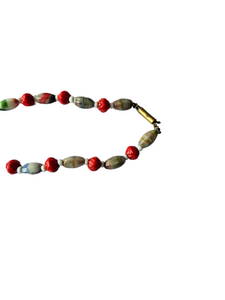 1930s Multicoloured Millefiori Glass Necklace
