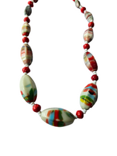 Load image into Gallery viewer, 1930s Multicoloured Millefiori Glass Necklace
