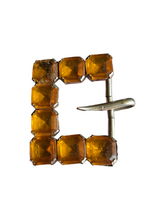 Load image into Gallery viewer, 1930s Art Deco Orange Glass Buckle
