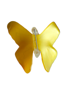 1940s Coro Nylon Yellow Butterfly Brooch