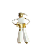 Load image into Gallery viewer, 1940s Enamel Sailor Playing Accordion Brooch
