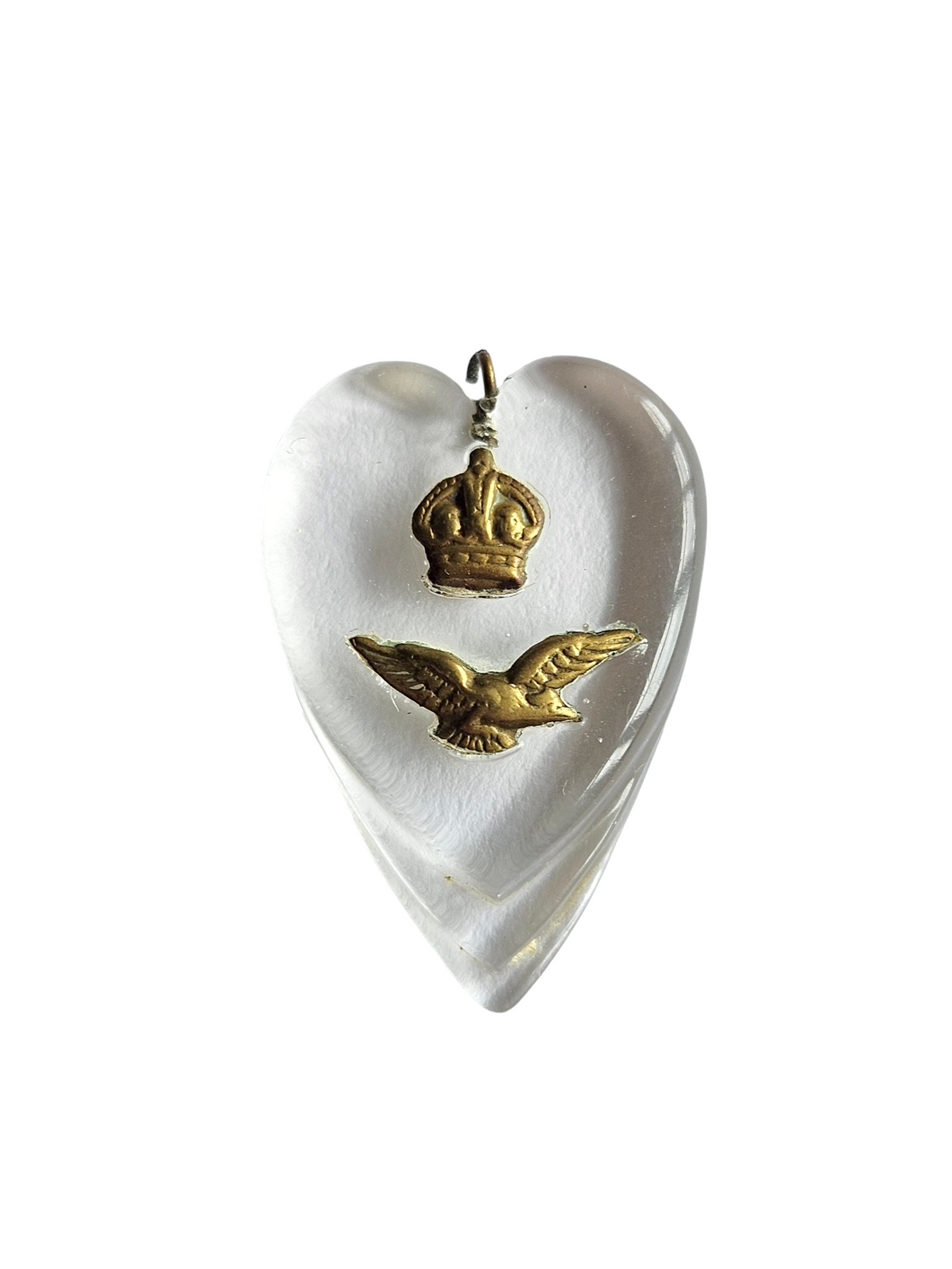 1940s World War Two RAF Lucite Sweetheart Drop/Pendant
