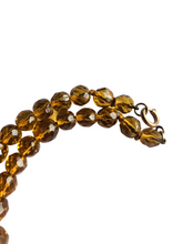 Load image into Gallery viewer, 1930s Chunky Orange Faceted Glass Necklace
