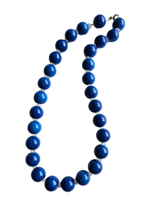 1940s Colbalt Blue Glass Necklace