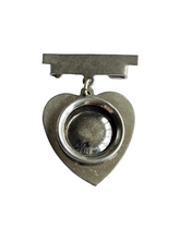 Load image into Gallery viewer, 1940s World War Two Sweetheart Heart Brooch
