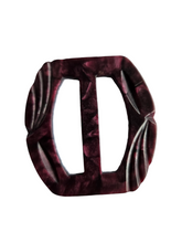 Load image into Gallery viewer, 1940s Marbled Aubergine Buckle
