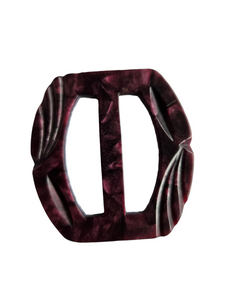 1940s Marbled Aubergine Buckle