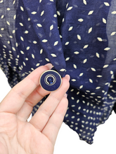 Load image into Gallery viewer, 1940s Navy Blue and White Fleck Blouse
