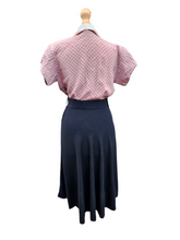 Load image into Gallery viewer, 1940s Pink Checked And Black Colour Block Dress
