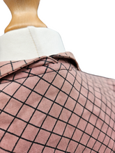 Load image into Gallery viewer, 1940s Pink Checked And Black Colour Block Dress

