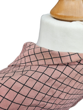 Load image into Gallery viewer, 1940s Pink Checked And Black Colour Block Dress

