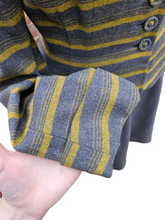 Load image into Gallery viewer, 1940s/1950s Grey and Yellow Striped Wool Suit
