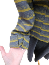 Load image into Gallery viewer, 1940s/1950s Grey and Yellow Striped Wool Suit
