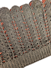 Load image into Gallery viewer, 1940s Brown Crochet Bag With Chunky Lucite Handle
