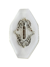 Load image into Gallery viewer, 1940s Huge Reverse Carved Lucite Brooch with Metal
