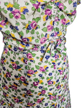 Load image into Gallery viewer, 1930s Rare Floral Garden Party Dress With Mutton Sleeves
