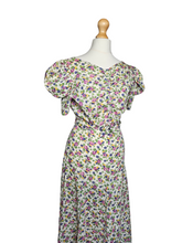 Load image into Gallery viewer, 1930s Rare Floral Garden Party Dress With Mutton Sleeves
