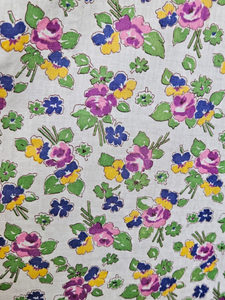 1930s Rare Floral Garden Party Dress With Mutton Sleeves