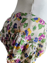 Load image into Gallery viewer, 1930s Rare Floral Garden Party Dress With Mutton Sleeves
