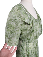Load image into Gallery viewer, 1940s Apple Green Floral Chiffon Dress
