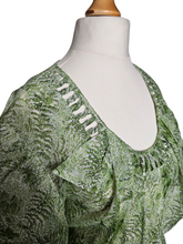 Load image into Gallery viewer, 1940s Apple Green Floral Chiffon Dress
