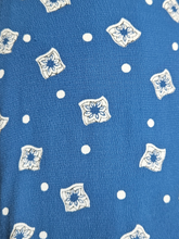 Load image into Gallery viewer, 1940s Dark Teal Square and Spot Print Dress
