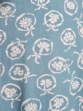 Load image into Gallery viewer, 1940s Teal and White Novelty Hat Print Dress
