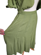 Load image into Gallery viewer, 1940s Dark Chartreuse Summer Suit
