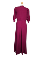 Load image into Gallery viewer, 1940s Rare Raspberry Pink Sequin Sash Long Dress
