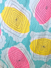Load image into Gallery viewer, 1940s Blue, Pink, Yellow Seersucker Zip Front Dress
