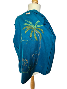 1950s Rare Blue Mexican Tourist Jacket