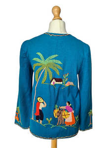 1950s Rare Blue Mexican Tourist Jacket