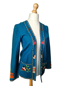 1950s Rare Blue Mexican Tourist Jacket