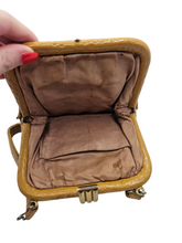 Load image into Gallery viewer, 1940s Mustard Yellow Leather Bag

