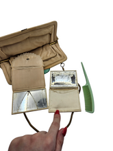 Load image into Gallery viewer, 1920s/1930s Rare Deco Cream and Green Tapestry Bag
